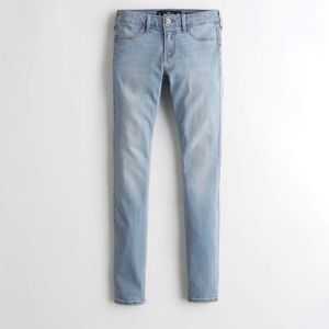 Hollister light wash low rise jeggings